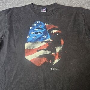 Vintage 2000 Authentic Hendrix Apperal Himi Hendrix Tshirt Size XL Face Flag